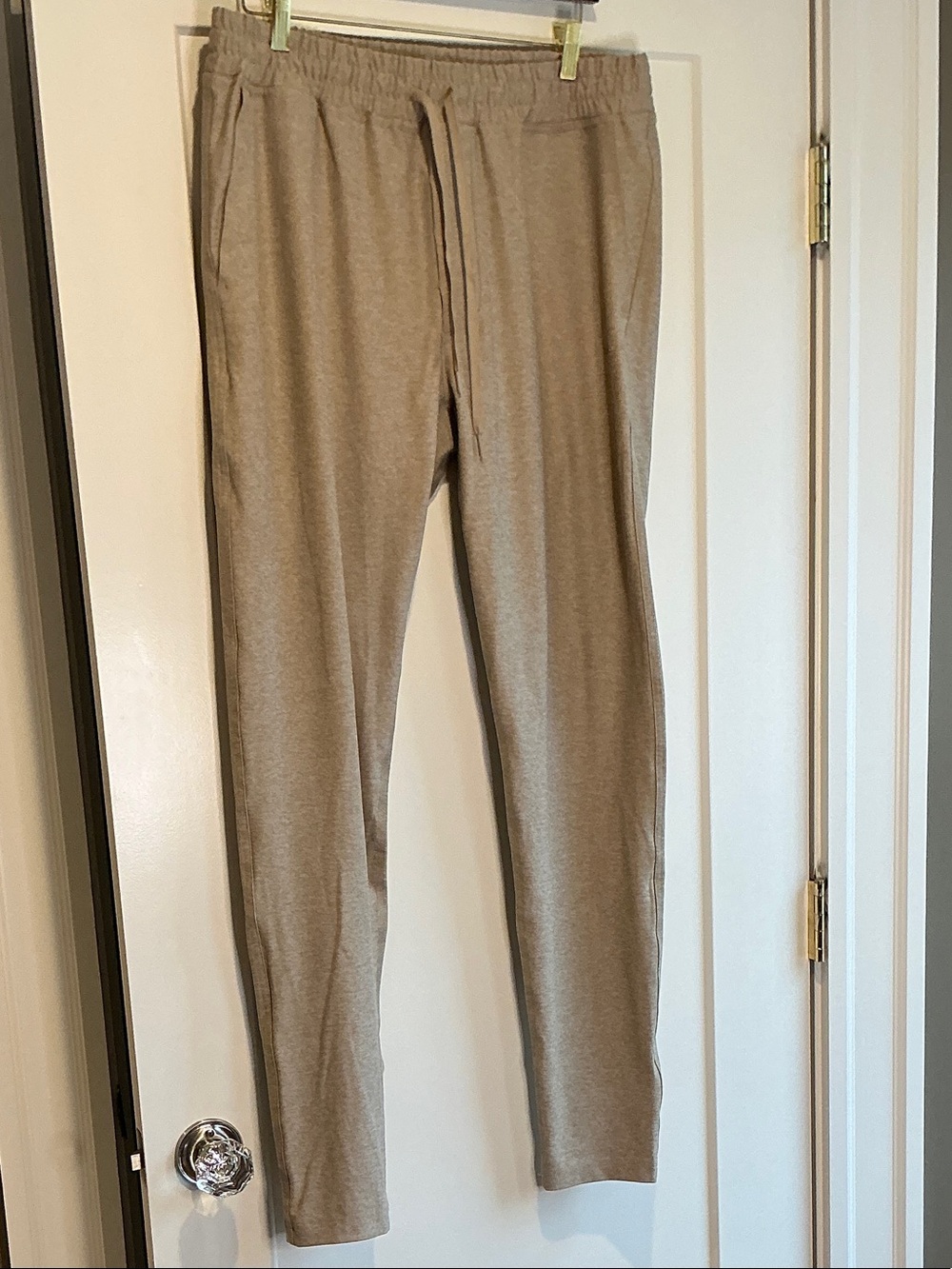 Outdoor Voices Men's Tan Slim Drawstring Joggers